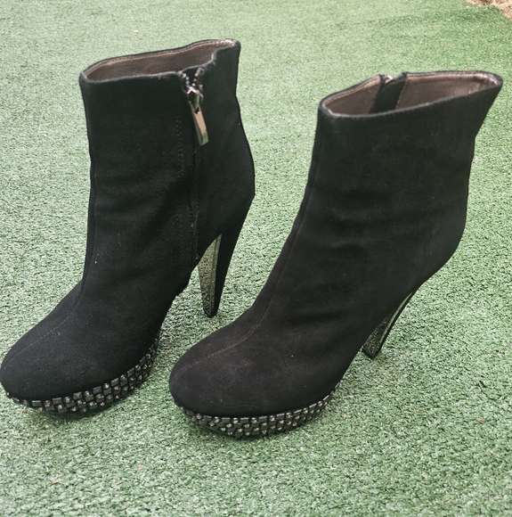 Sam Eldeman S-YALENE-BLK SUEDE Boots Size 7 1/2 - Picture 1 of 11